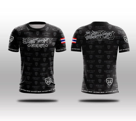 Muay Thai Microfiber T-Shirt 003 Black