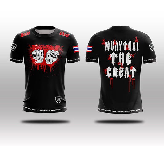 Muay Thai Microfiber T-Shirt 007 Black