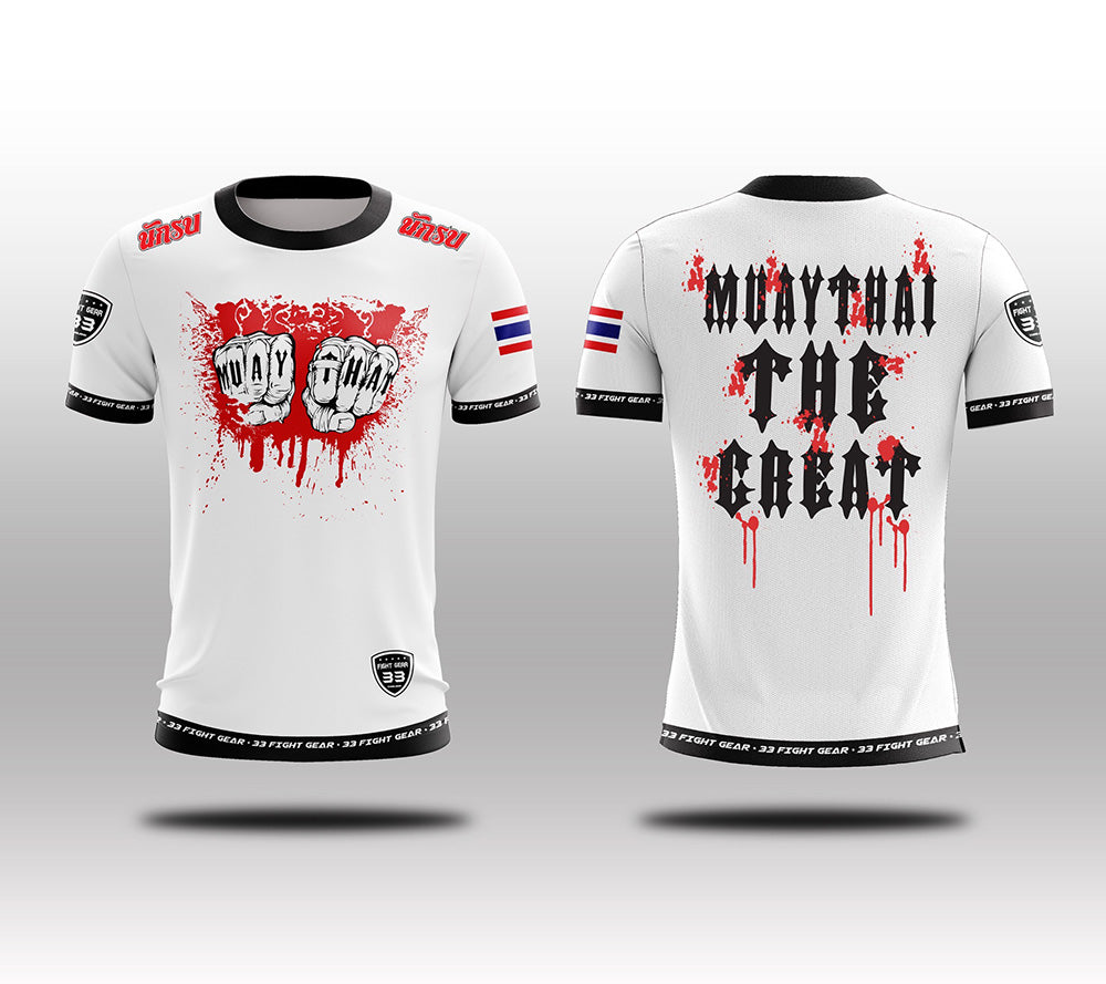 Muay Thai Microfiber T-Shirt 007 White