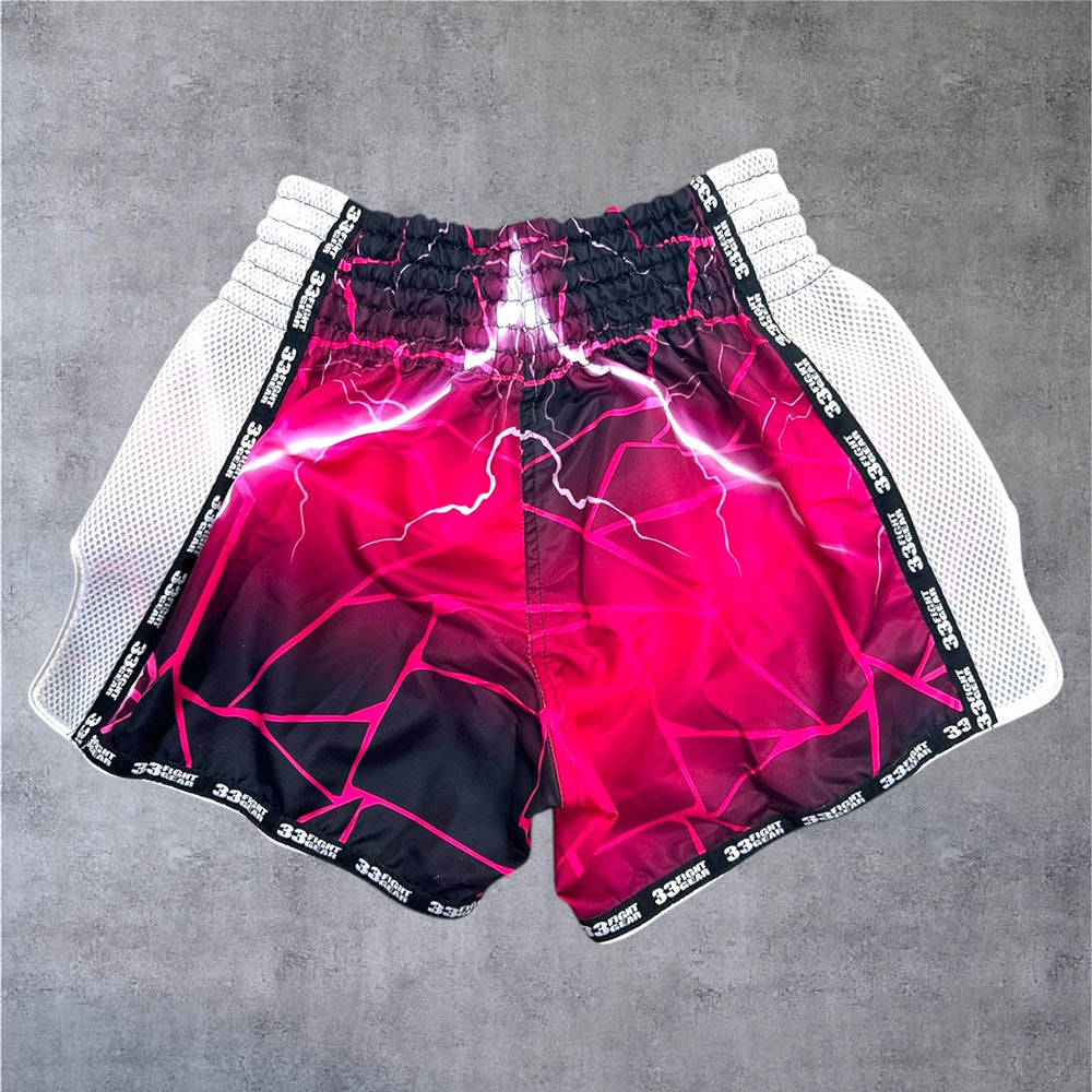 Muay Thai Retro Shorts -MicroFiber Mesh Pink