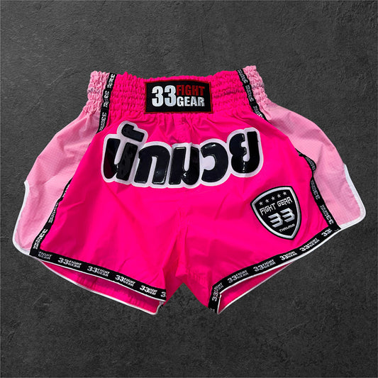 Muay Thai Shorts - Nylon RipStop - Pink