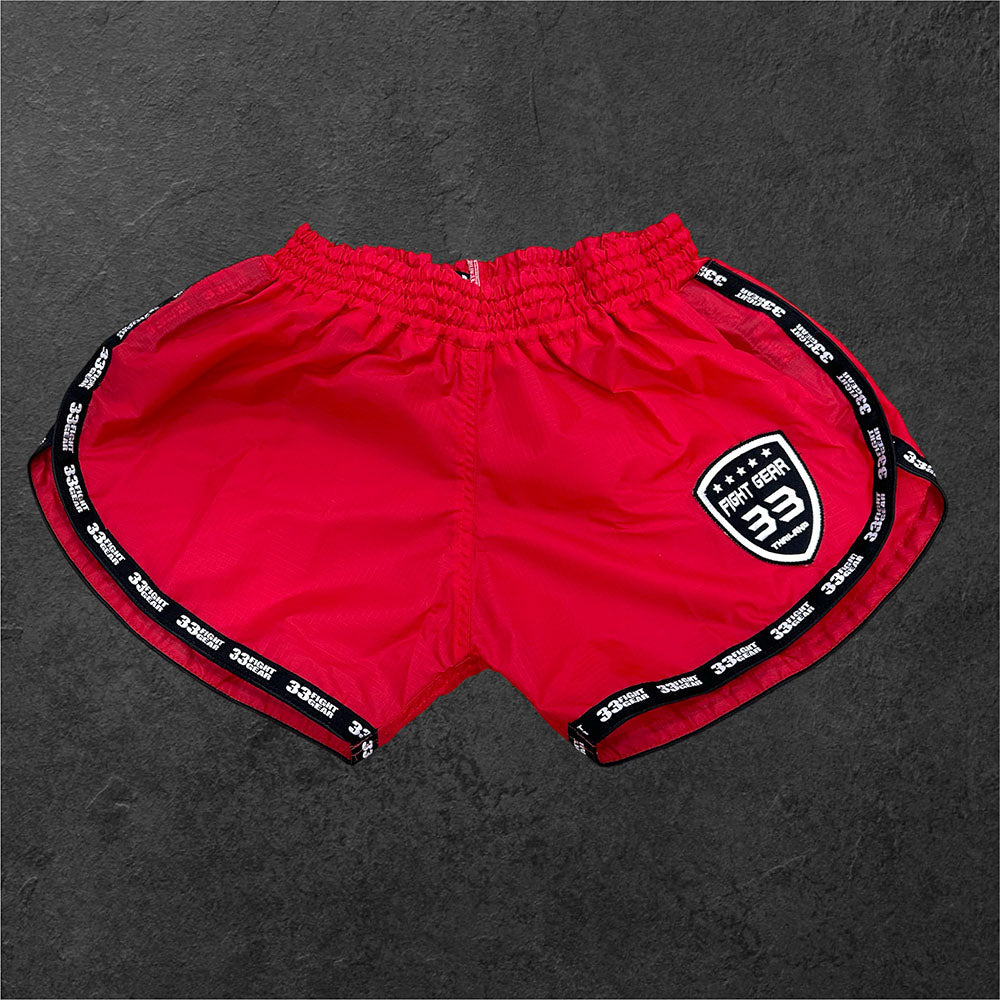 Running Muay Thai Shorts - Nylon RipStop -Red