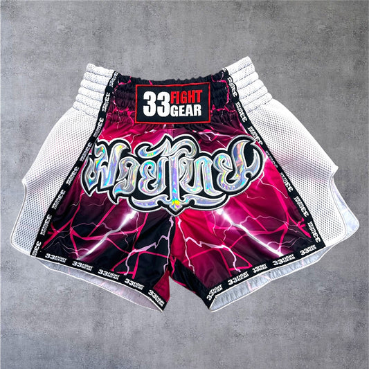 Muay Thai Retro Shorts -MicroFiber Mesh Pink